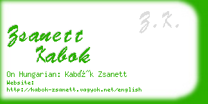zsanett kabok business card
